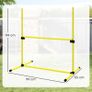 4 Pieces Dog Agility Training Equipment, Adjustable Height Jumps Hurdle with Carrying Bag for Outdoor, Yellow Image 2