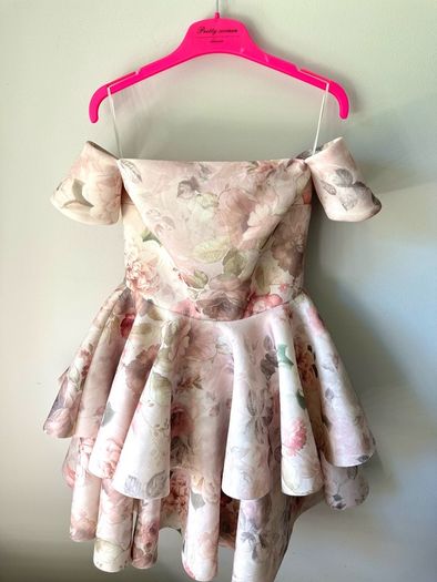 Floral mini ruffled dress