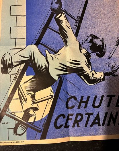 Original 1964 SNCF French Railway Safety Poster 40cm x 30cm