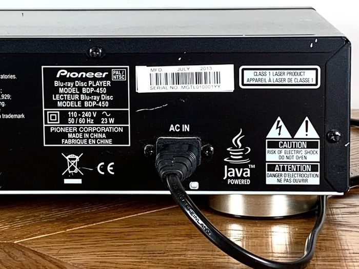 Pioneer BDP-450 Blu-ray 3D disc player
