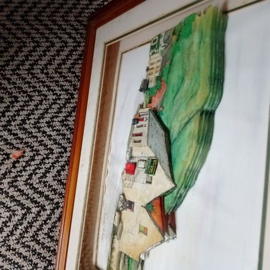 Decoupage picture with frame