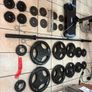 Beautiful Full Gym Weightlifting Set Up, Power Rack, Olympic Bumper Weights, Bench + Dumbbells +more Image 2
