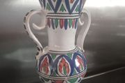 Vintage Portugese Crafted Artisan Hand Painted Vase