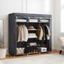 Portable Wardrobe, Foldable Closet, Clothes Storage Organiser with Hanging Rail, Shelves, Fabric Cover, for Bedroom, Cloakroom, 150 x 45 x 175 cm Image 2