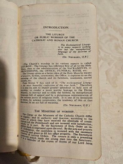 Vintage Mother Of Pearl 1950's Catholic Bridal Prayer Book. In GOOD CONDITION.  SEE PHOTOS FOR SAME.