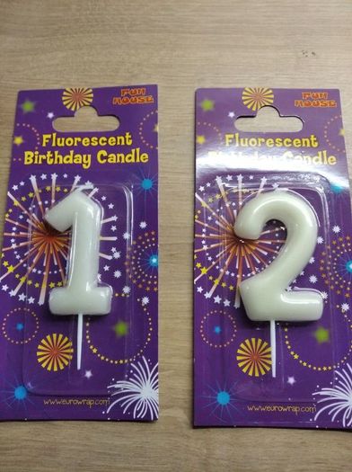 Fluorescent Birthday Candles