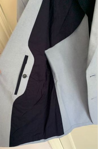 Mens H&M Baby Blue Summer Wedding Blazer Jacket