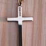 9ct gold cross and chain Image 4