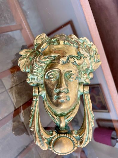 Early 20th Century Brass Athena Door Knocker