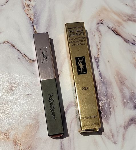 YSL Rouge Pur Couture The Slim Glow Matte Lipstick Tester - 203