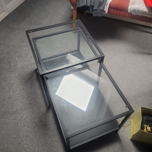 Beautiful glass 2 part coffee table Price Drop