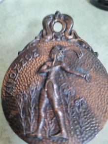 Greece vintage 1970's bronze paper clip Prince of the lilies Crete