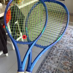 Pair of Yonex EZONE 100 tennis rackets
