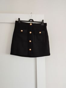 Black mini skirt
