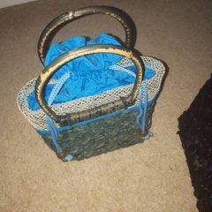 Woven Turquoise Handbag