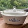 Pyrosil Ware Vintage Cornflower Corning Casserole set (2) Image 3