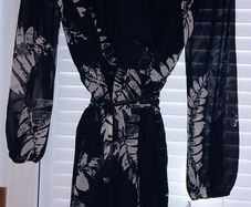 Black & white Wrap Dress