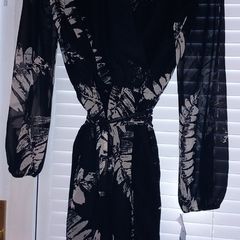 Black & white Wrap Dress