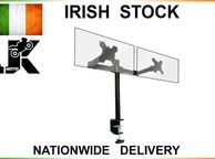 main image for ad Fully Adjustable Double Monitor Bracket Dual Arm Desk Stand M&amp;W