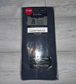 Brand New Nicole Day Home Luxury Percale Single Valance Sheet - RRP - 18.99