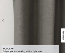 M&S Brushed Eyelet Blackout Thermal Curtains - charcoal mix
