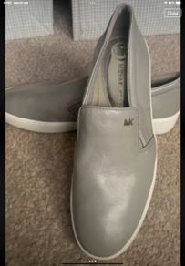 shoes Michael kors size 7 slip on leather grey slip on shoes