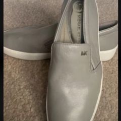 shoes Michael kors size 7 slip on leather grey slip on shoes