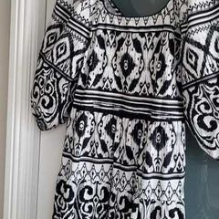 F&F Monochrome Aztec Summer Dress Sz 16UK