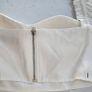 PLT white padded cropped bra top with puff cap sleeves Sz 10UK - Bnwot Image 7