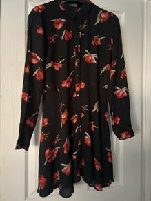 Black floral Dress BNWT Zara