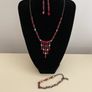 Crystal and Iridescent Necklace, Matching Bracelet and Earrings Image 4
