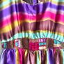 Girls Colourful Satin Tunic / Short Dress | Age 12 Years | Bright Stripe Pattern Image 5
