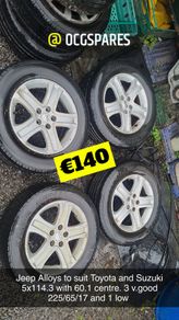 Various 5x114.3 Toyota, Suzuki, Lexus Alloys, Steel Wheels & Spacesavers 14" 15" 16" 17" inch with 60.1 c/b @ OCG