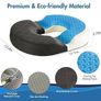 Gel Donut Cushion for Hemorrhoids, Coccyx & Tailbone Pain Relief Donut Pillow Orthopedic Memory Foam Ring Seat Cushion for Office Chair, Wheelchair, Sciatica, Postpartum, Pressure Sores Image 2