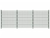 Fence Panel with Posts 6x2 m Green