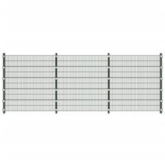Fence Panel with Posts 6x2 m Green