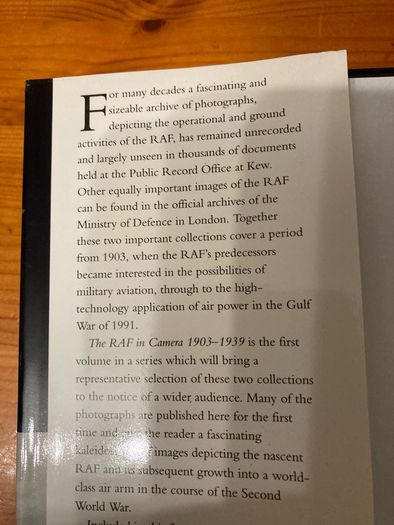 'The RAF In Camera' 1903-1939