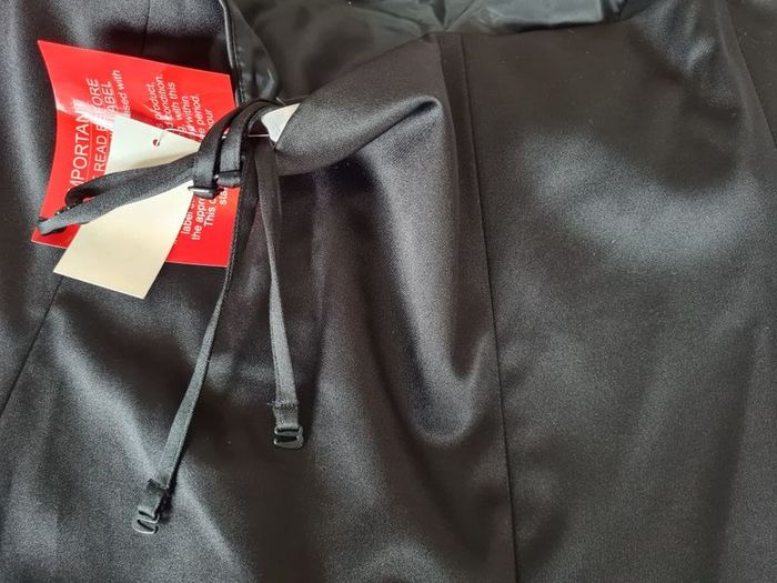 Black Satin + Diamante Top. Size 18. New