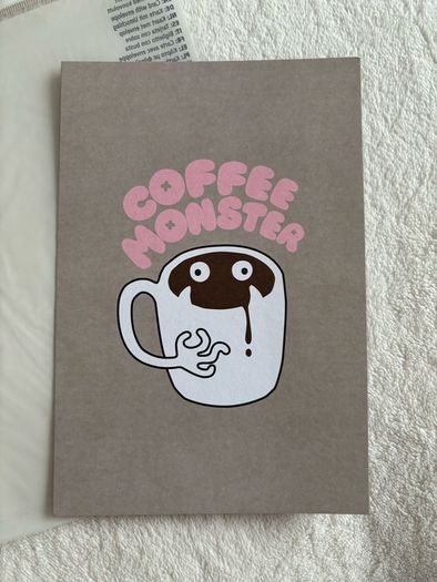 Coffee Monster Postcard