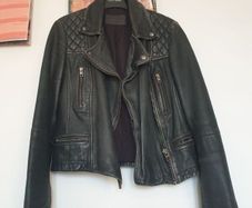 Allsaints Leather Jacket Size Uk 10