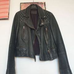 Allsaints Leather Jacket Size Uk 10