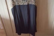Ladies black &amp; gold sequin top