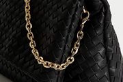 Black Woven Clutch Bag