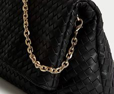 Black Woven Clutch Bag