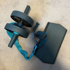 Core Ab wheel with elastic band support