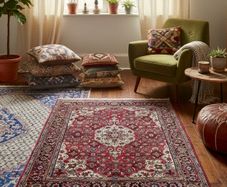 Warm Wool Stunning Persian Bidjar Hand Knotted Rug Carpet