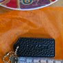 Coach Small Black Leather Bag Tag / Authentic / BRAND NEW Image 4