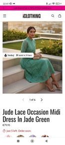iclothing lace occasion midi dress size 12 brand new with tag