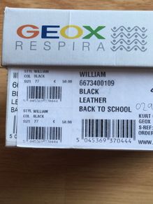 Brand new GEOX black leather Back to school shoes size 27
