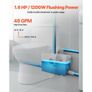 Macerator Pump, 1200W, 180 L/min(48 GPM) Flow, 33 ft/10 m Head, Macerator Sewerage Toilet Pump with 4 Water Inlets, Image 4